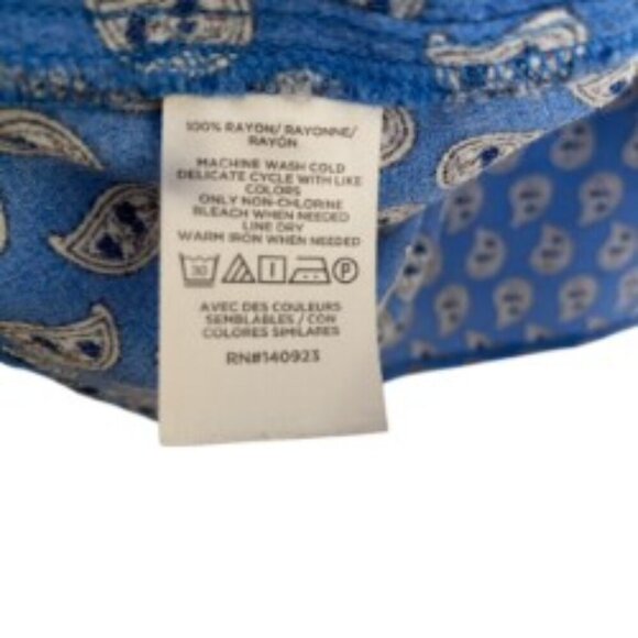 Loft Paisley Ruffled Button Blouse XSmall - Picture 6 of 6